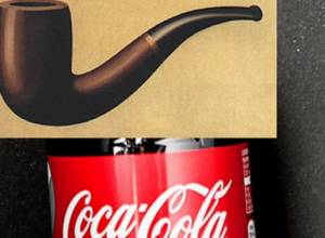 Coca-Cola bottle fitted to the tobacco pipe