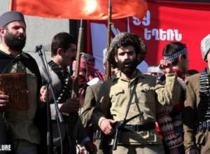 Hajduks march to Tsitsernakaberd memorial