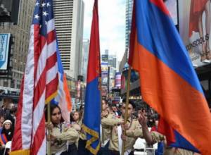 Genocide victims commemorated in New York's Times Square