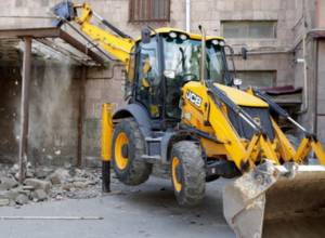 Illegal building destroyed in Yerevan