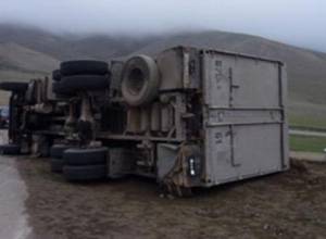 Truck overturned