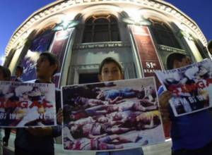Protest march held in Yerevan in support of Yezidis