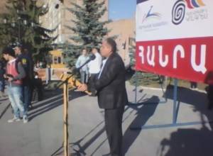 Opposition troika rallies supporters in Hrazdan