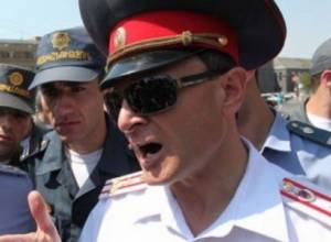 Trying to close entrance of Government building
