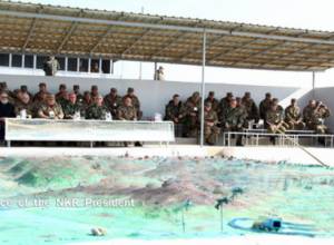 Artsakh and Armenia Presidents attended military maneuvers 
