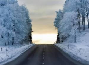 Black ice in Vardenyats mountain pass