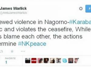 James Warlick: Renewed violence undermines peace process
