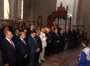 Bako Sahakyan attends torch lighting of 6th All-Armenian Games in Shoushi