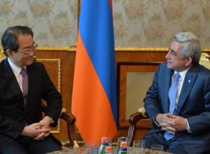 Serzh Sargsyan receives outgoing Japanese Ambassador