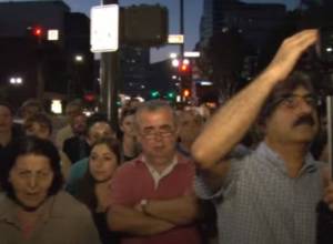 Armenians in LA stage protest, condemn behaviour of Armenian Police