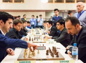 Levon Aronian's team in the lead in Skopje