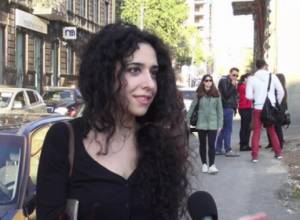 Turkish girl participated in cleaning activities of Yerevan