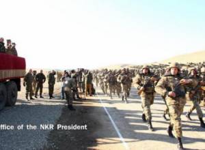 Bako Sahakyan and Serzh Sargsyan visit military units in Artsakh