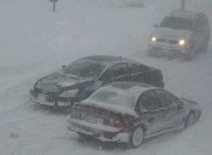Severe blizzards on roadways