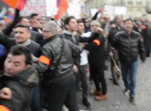 Armenians stage protest outside Azerbaijani Embassy in Paris