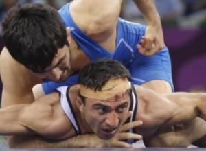 Armenian wrestler Roman Amoyan lost to his Turkish rival