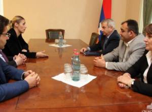 Председатель НС НКР принял делегацию НС РА