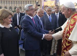 Serzh Sargsyan and First Lady were present at the Ecumenical ceremony and the Prayer for Peace