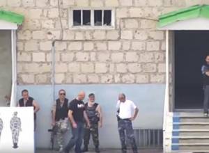 Area of seized police building photographed from Sari Tagh - Azatutyun