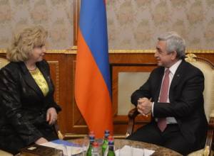 Серж Саргсян принял комиссара по правам человека РФ