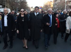 HAK-HZhK holds campain and march in Yerevan