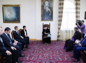 Կաթողիկոսը ՈՒԵՖԱ-ի նախագահի  հետ խոսել է սպորտի դերակատարության մասին