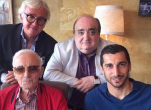 Henrikh Mkhitaryan,Charles Aznavour meet in Yerevan