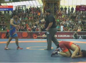 Hrachya Poghosyan defeats Azerbaijani wrestler in Dortmund