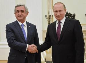 Vladimir Putin congradulates Serzh Sargsyan