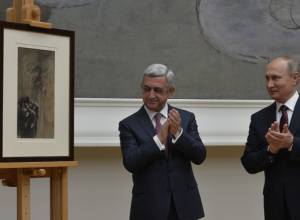 Серж Саргсян и Владимир Путин посетили Третьяковскую галерею