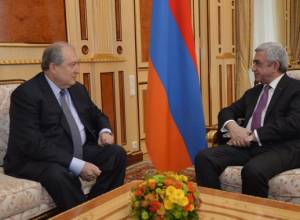 Serzh Sargsyan meets with RPA nominee for Presidency Armen Sargsyan