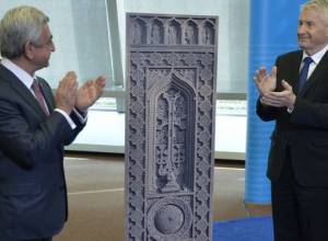 Serzh Sargsyan participates in ceremony of handing official souvenir to Council of Europe