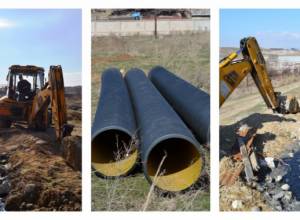 Construction of sewerage system in Nubarashen