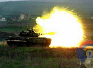 Танковые учения в Арцахском АО