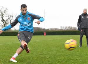 Henrikh Mkhitaryan and his teammates preparing for match against Milan