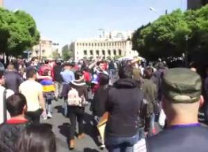 Protest action against Sezrh Sargsyan taking office of Prime Minister