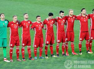 Armenia's national football team keeps its place