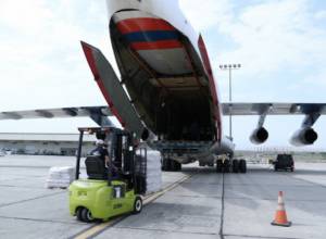 На самолете МЧС РФ 30 тонн помощи отправлено из Армении в Сирию