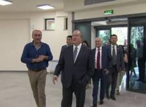 Президент ознакомился с работами по строительству центра-музея “Грант Матевосян”