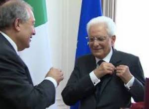 Փառքի շքանշան` Իտալիայի Հանրապետության նախագահ Սերջիո Մատարելային