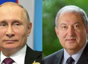 Putin congratulates Sarkissian on Independence Day
