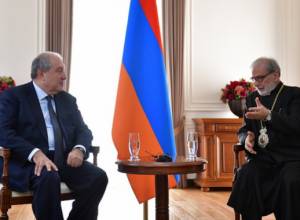 President Sarkissian hosts His Eminence Archbishop