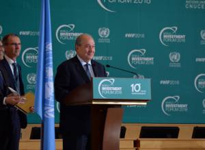 Armenian President attends opening of World Investment Forum 2018 in Geneva