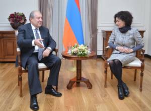 Президент республики Армен Саргсян принял Анну Акопян