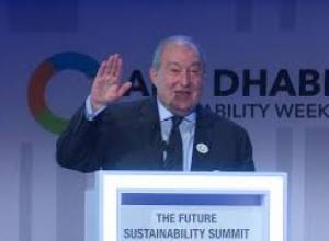 Արմեն Սարգսյանը Աբու Դաբիի համաժողովում հանդես է եկել որպես գլխավոր բանախոս