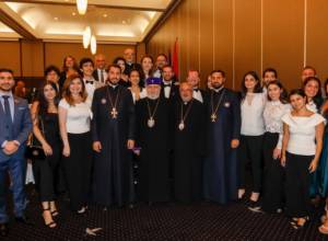 Catholicos attends dinner party