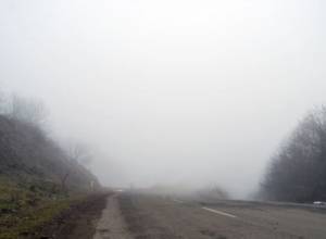 Fog on highways of Talin and Tavush. Visibility - 70-80 meters