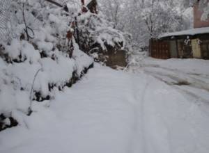 Толщина снежного покрова - 35 см