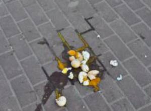 Активистов забросали яйцами