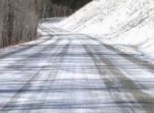 На дорогах местами гололед